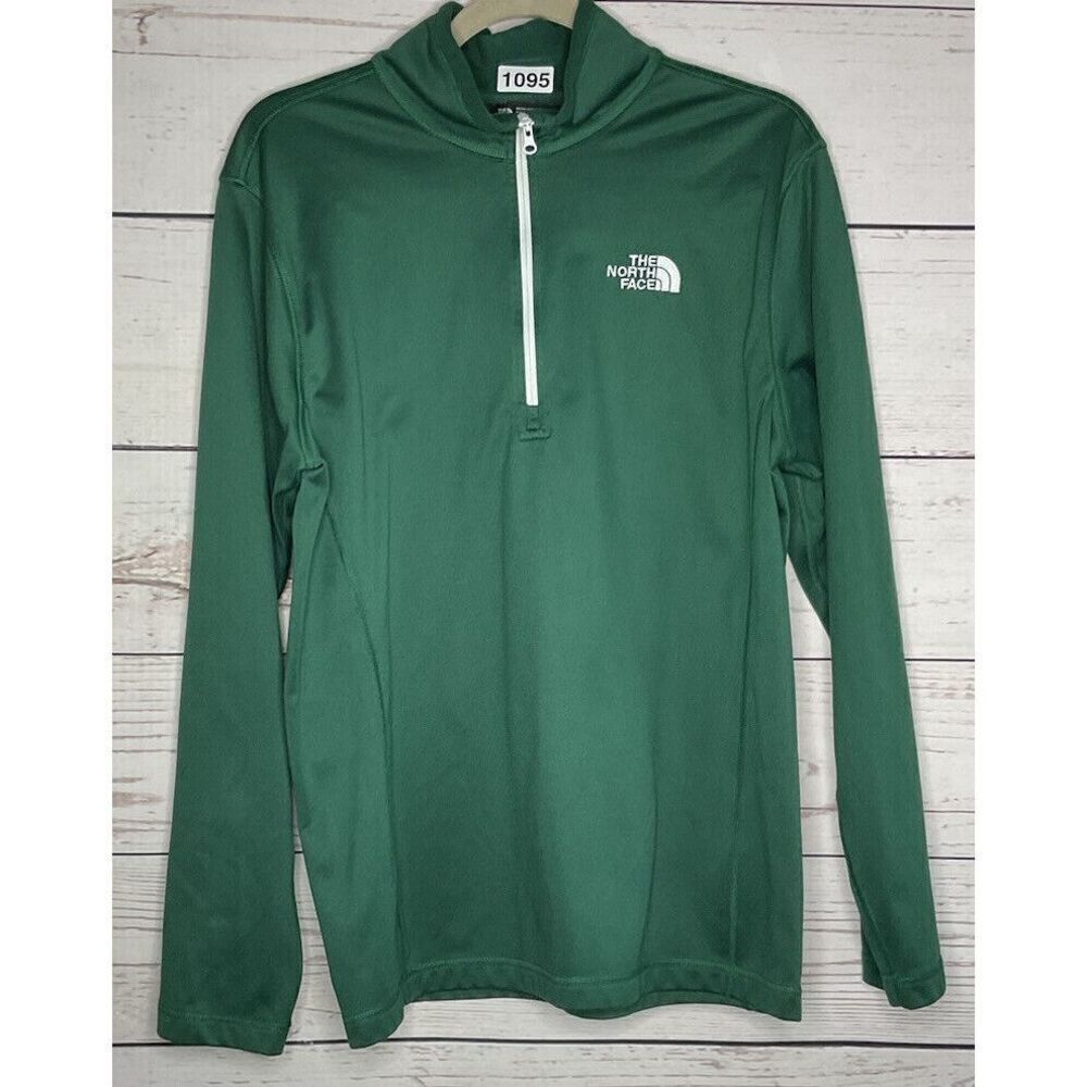 Men’s The North Face Shirt 1/2 Zip Emerald Green Polyester Pullover‎ SZ Medium M